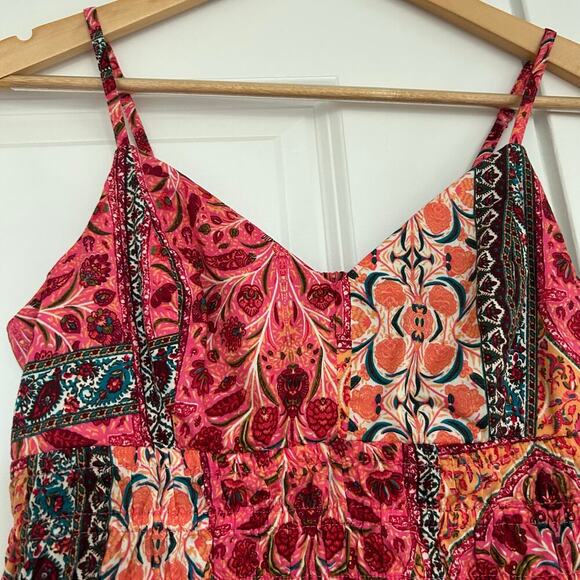 Old Navy Patchwork Floral Midi Dress - Picture 7 of 11